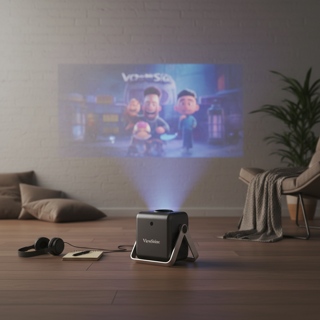 Review: ViewSonic M1+ – The Ultimate Portable Projector with Smart Stand Design
